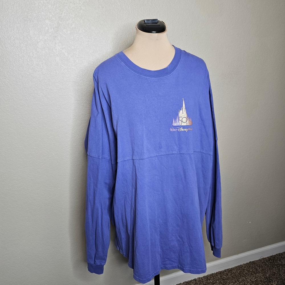 Walt Disney World 50th Anniversary Spirit Jersey Purple Glitter XXL Womens - Picture 3 of 7